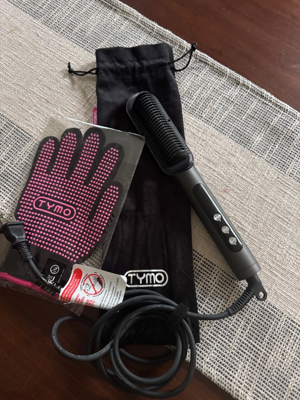 Tymo Ring Plus Straightening Comb - Black